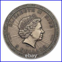 2022 Niue 2 oz Antique Silver Lost World Cities Machu Picchu