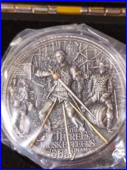 2022 Niue 2 oz Antique Silver The Three Musketeers D'Artagnan Only 500 Made 2022 Niue 2 oz Antique Silver The Three Musketeers D'Artagnan Only 500 Made