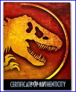 2022 Niue 2 oz Silver $5 Jurassic World Mosasaurus Shaped Coin