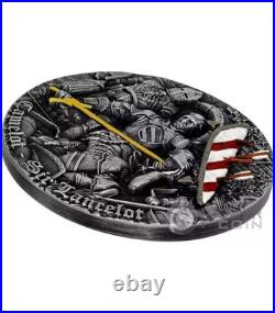 2022 Niue 2 oz Silver Antique Camelot Sir Lancelot