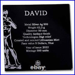2022 Niue 2 oz Silver Antique David SKU#252556