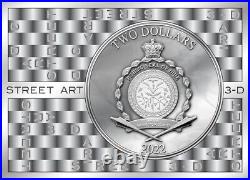 2022 Niue 3D Street Art Pavement Illusions Hell 1 oz Silver High Relief Coin