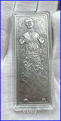 2022 Niue 3 oz. 999 Silver $10 Star Wars Han Solo in Carbonite Bar 2305/5000