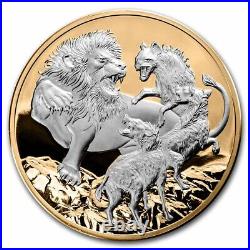 2022 Niue 5 oz Silver Proof Apex Predators Lion vs Hyenas SKU#242693