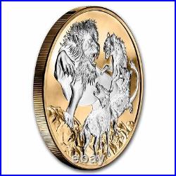 2022 Niue 5 oz Silver Proof Apex Predators Lion vs Hyenas SKU#242693