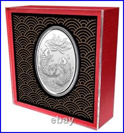 2022 Niue Auspicious Koi High Relief 1 oz Silver $2 Coin