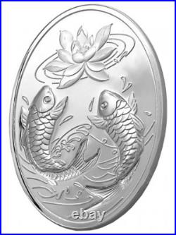 2022 Niue Auspicious Koi High Relief 1 oz Silver $2 Coin