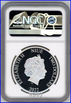 2022 Niue Bambi 80th Anniversary Bambi and Flower 1 oz Silver Coin NGC 70 FR
