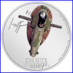 2022 Niue Boba Fett's Starfighter 1oz Silver Coin with Mintage of only 2000