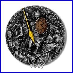 2022 Niue Boudica Woman Warrior 2 oz 999 Silver Antique Coin Mintage 500