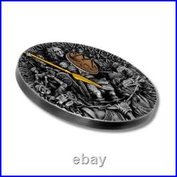 2022 Niue Boudica Woman Warrior 2 oz 999 Silver Antique Coin Mintage 500