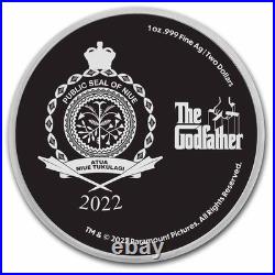2022 Niue Colorized 1 oz Ag $2 Godfather 50th Anniversary in TEP