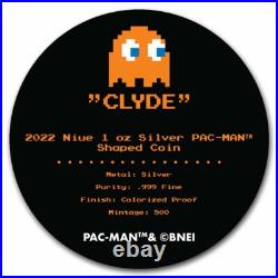 2022 Niue Colorized 1 oz Silver $2 PAC-MANT GHOST CLYDE Coin 2022 Niue Colorized 1 oz Silver $2 PAC-MANT GHOST CLYDE Coin
