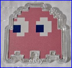 2022 Niue Colorized 1 oz Silver Pink Ghost Pac-Man Pinky PACMAN LAST ONE