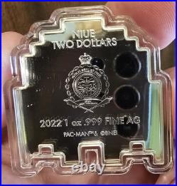 2022 Niue Colorized 1 oz Silver Pink Ghost Pac-Man Pinky PACMAN LAST ONE
