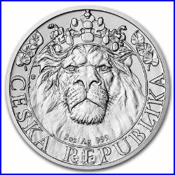 2022 Niue Czech Lion 2 oz Silver BU Coin