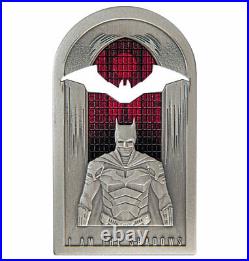 2022 Niue DC Comics Batman I Am The Shadows 1 oz Silver Antiqued $2 Coin OGP