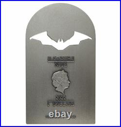 2022 Niue DC Comics Batman I Am The Shadows 1 oz Silver Antiqued $2 Coin OGP