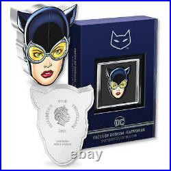 2022 Niue DC Faces of Gotham Catwoman 1 oz. 999 Fine Silver $2 Proof Coin COA