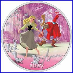 2022 Niue Disney Princess Aurora 1 oz. 999 Silver Proof Coin Sleeping Beauty
