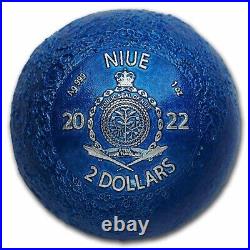 2022 Niue E. T. Extra Terrestrial 40th Over the Moon 1 oz Spherical Silver Coin