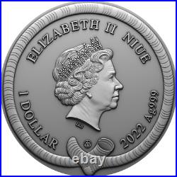 2022 Niue Fairy Tales Monkey Girl 1oz Silver Antiqued Coin