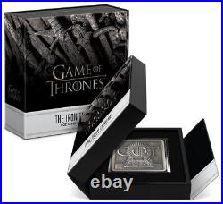 2022 Niue Game of Thrones Iron Throne 1 oz Silver Antiqued $2 Coin OGP
