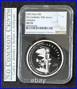 2022 Niue Godfather 50th Ann. An Offer He Can't Refuse Silver Coin NGC MS70