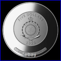 2022 Niue Le Grand Mint ALGORITHM Eagle & Dragon 2oz. 999 Silver 3D Domed Proof