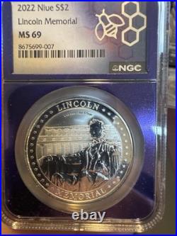 2022 Niue Lincoln Memorial MS 69 2022 Niue Lincoln Memorial MS 69