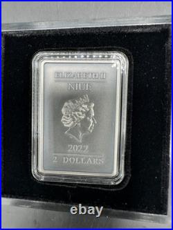 2022 Niue Mandalorian Boba Fett 1 oz Silver $2 Antique Poster Coin #820 of 2000