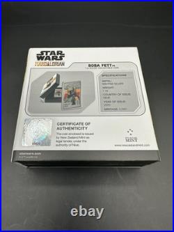 2022 Niue Mandalorian Boba Fett 1 oz Silver $2 Antique Poster Coin #820 of 2000