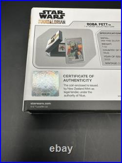 2022 Niue Mandalorian Boba Fett 1 oz Silver $2 Antique Poster Coin #820 of 2000 2022 Niue Mandalorian Boba Fett 1 oz Silver $2 Antique Poster Coin #820 of 2000
