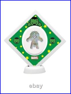 2022 Niue Marvel Comics Kawaii Incredible Hulk 1 oz Silver Coin 500 Mintage