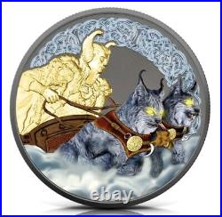 2022 Niue Norse Gods Freya Chariot of War Edition 1 oz Silver Coin -Mintage 250