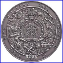2022 Niue Nuestra Senora de Atocha 2oz Silver Antiqued Coin with real Atocha inlay