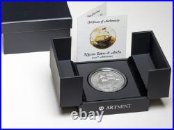 2022 Niue Nuestra Senora de Atocha 2oz Silver Antiqued Coin with real Atocha inlay