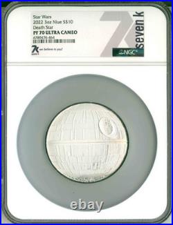 2022 Niue S$10 Star Wars 3 Oz Death Star NGC PF70 Ultra Cameo