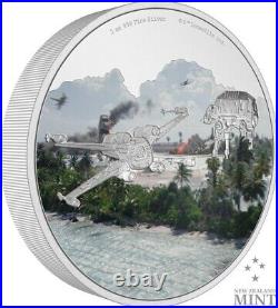 2022 Niue Star Wars Battle Scenes Scarif Colorized 3 oz. 999 Silver Proof Coin
