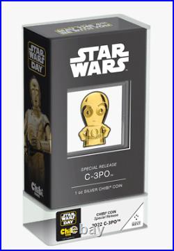 2022 Niue Star Wars C-3PO Chibi Special Release 1oz Silver Proof Coin C3PO
