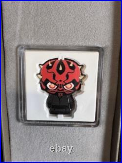 2022 Niue Star Wars Chibi Darth Maul 1 Oz Silver Proof Coin New Zealand Mint