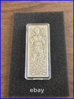 2022 Niue Star Wars Han Solo Carbonite Bar 1oz Silver Proof Coin NEW withOGP #4869 2022 Niue Star Wars Han Solo Carbonite Bar 1oz Silver Proof Coin NEW withOGP #4869