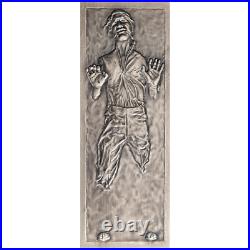 2022 Niue Star Wars Han Solo Carbonite Bar 3 oz Silver $10 Proof Coin OGP NEW