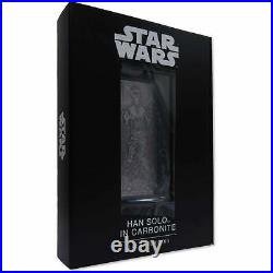 2022 Niue Star Wars Han Solo in Carbonite 3 oz. 999 Fine Silver $10 Coin Bar COA