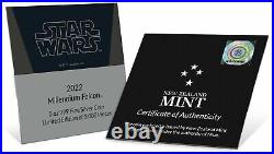2022 Niue Star Wars Millennium Falcon Shaped 3 oz. 999 Silver Coin 3000 Minted