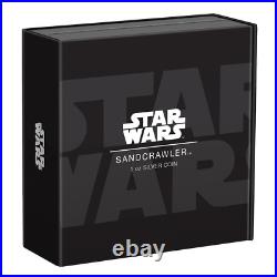 2022 Niue Star Wars Vehicles Sandcrawler 1 oz 999 Silver Proof Coin Mintage 2000