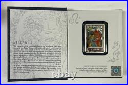 2022 Niue Tarot Card VIII Strength 1 Oz Silver Proof Coin Bar 2,000 Mintage 2022 Niue Tarot Card VIII Strength 1 Oz Silver Proof Coin Bar 2,000 Mintage