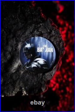 2022 Niue The Batman DARKNESS Coin Antiqued Colorized HR 2 oz. 999 Silver