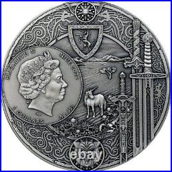 2022 Niue The Witcher Time of Contempt Gilded 2 oz. 999 Silver HR Coin