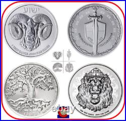 2022 Niue Truth Series Lion, Tree, Ram, & Sword Set of 4 1 oz Silver Coins